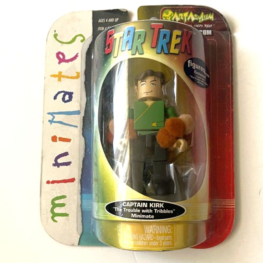 Captain Kirk Mini Figurine THE TROUBLE WITH TRIBBLES Star Trek MiniMates 2003